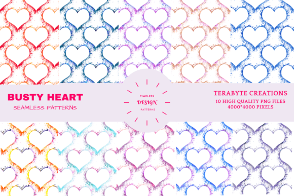 Busty Heart Pattern: Natural Elegance, Seamless Versatility