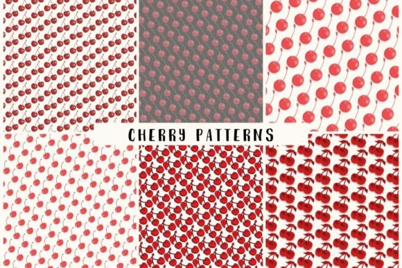 Cherries Seamless Pattern Digital Paper