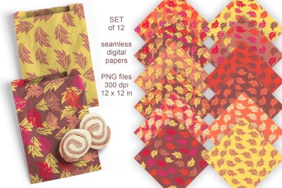 Fall Leaves Seamless Sublimation Papers