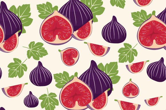 Figs Pattern Design: Bright, Juicy & Seamless