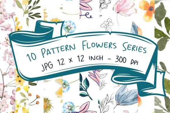 Flowers Series Digital Paper Patterns: 10 Versatile, Print-Ready Designs for Creative Projects