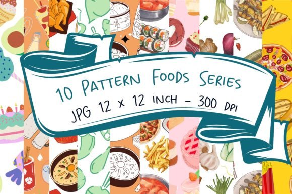 Food Series Digital Paper Patterns