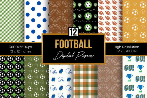 Football Digital Papers for Creative Projects