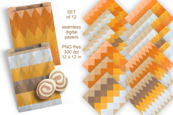 Geometric Fall Orange Seamless Paper Set: A Practical Resource for Designers and Makers