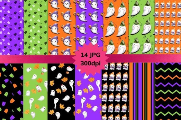 Halloween Ghosts Digital Paper Pack: Spooky Versatility for Creators