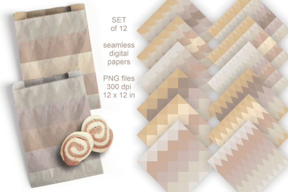 Neutral Beige Geometric Seamless Papers