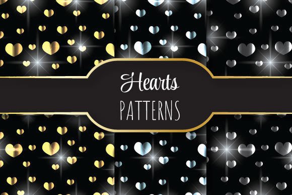 Shiny Hearts: Seamless Vector Patterns for Real-World Design Projects