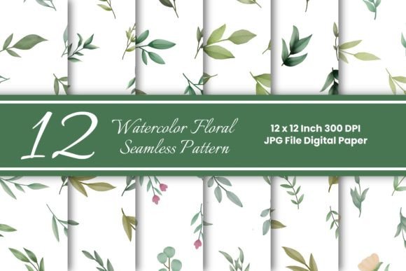 Watercolor Floral Pattern DIGITAL PAPER