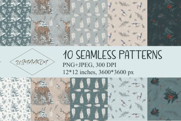 Winter Digital Paper: Seamless Patterns for Real-World Creativity