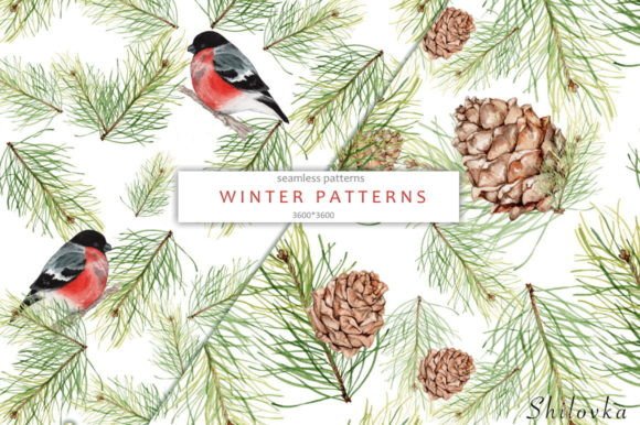 WINTER Seamless Patterns for Creative Projects